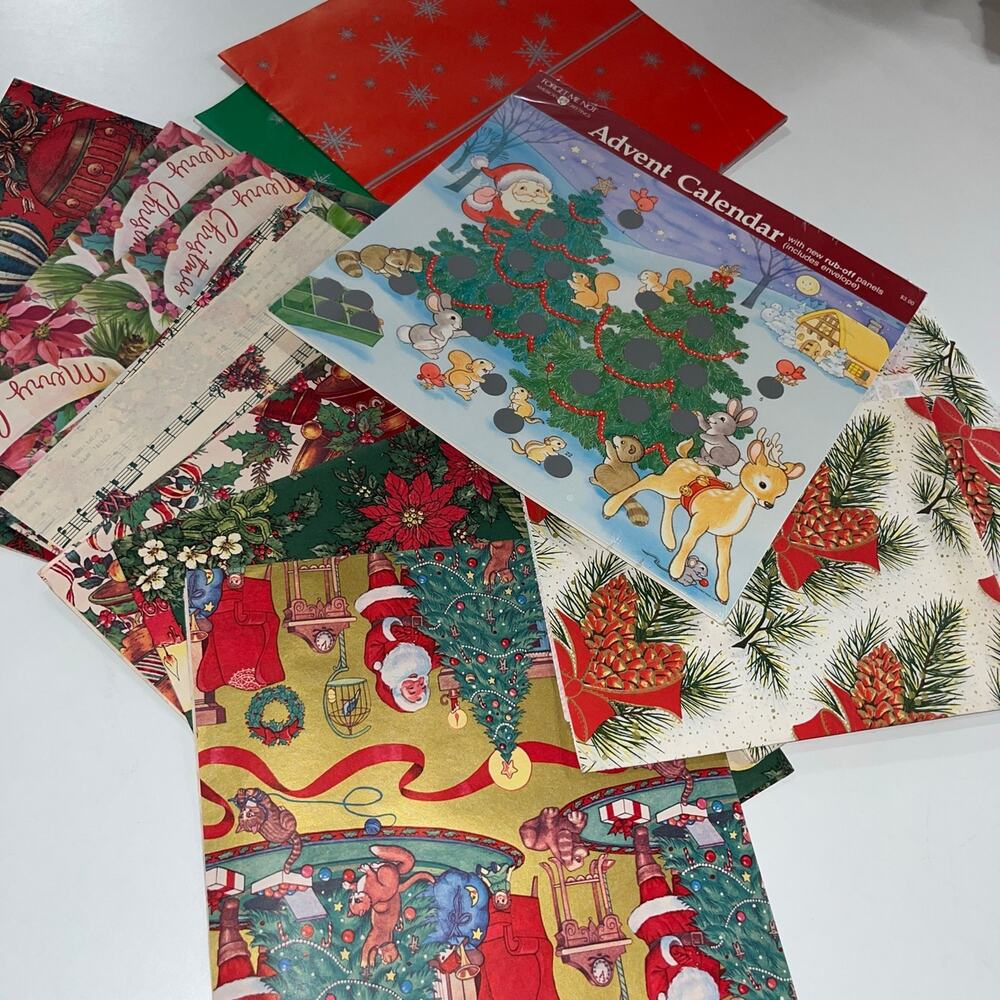 Vintage Christmas Wrapping Paper Christmas Bundle (A)